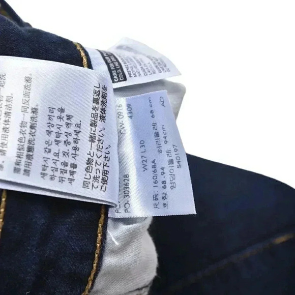 Levi's 711 Skinny Jeans Dark Wash Medium Rise Size 27 - Picture 12 of 15